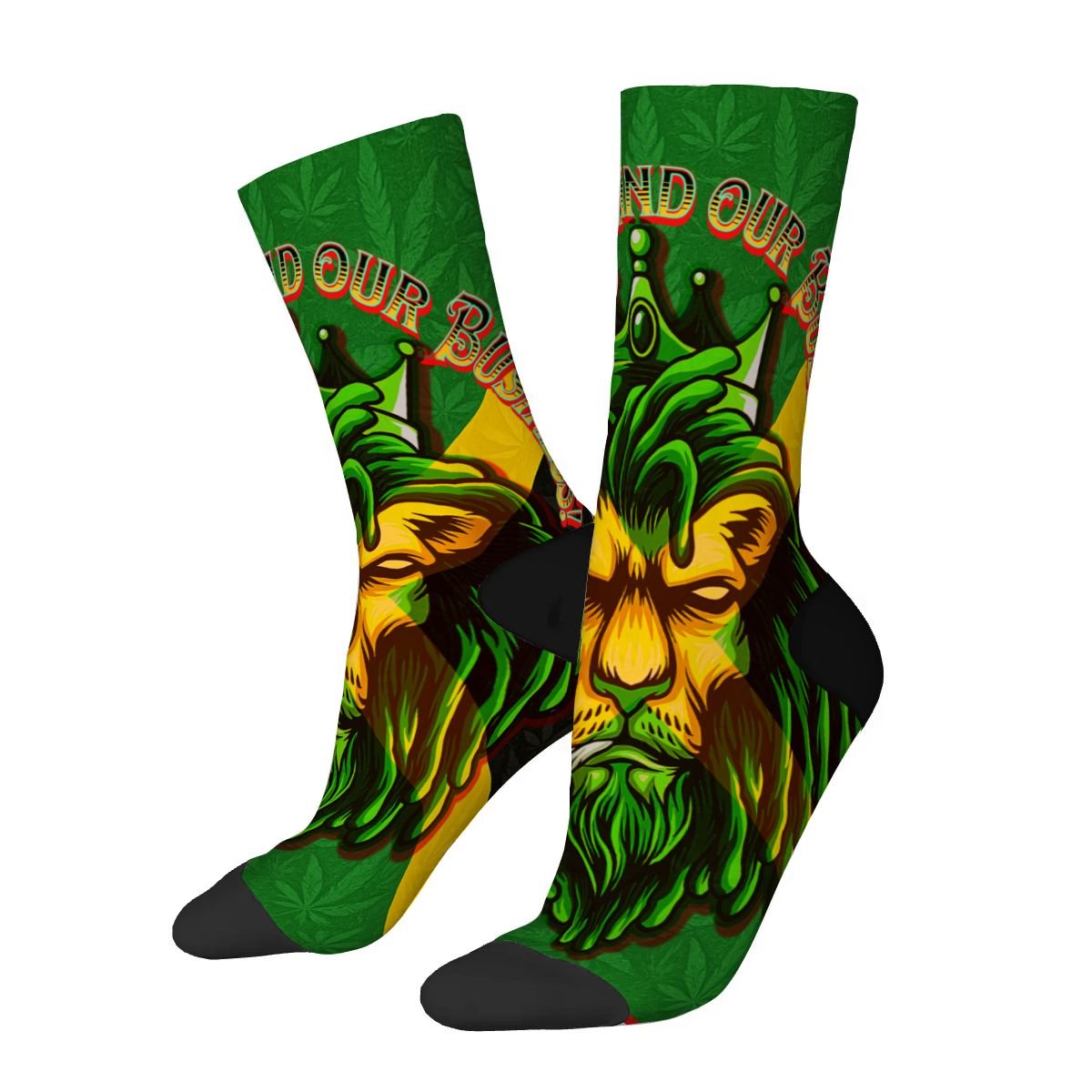Jamaican We Mind Our Business Crew Socks