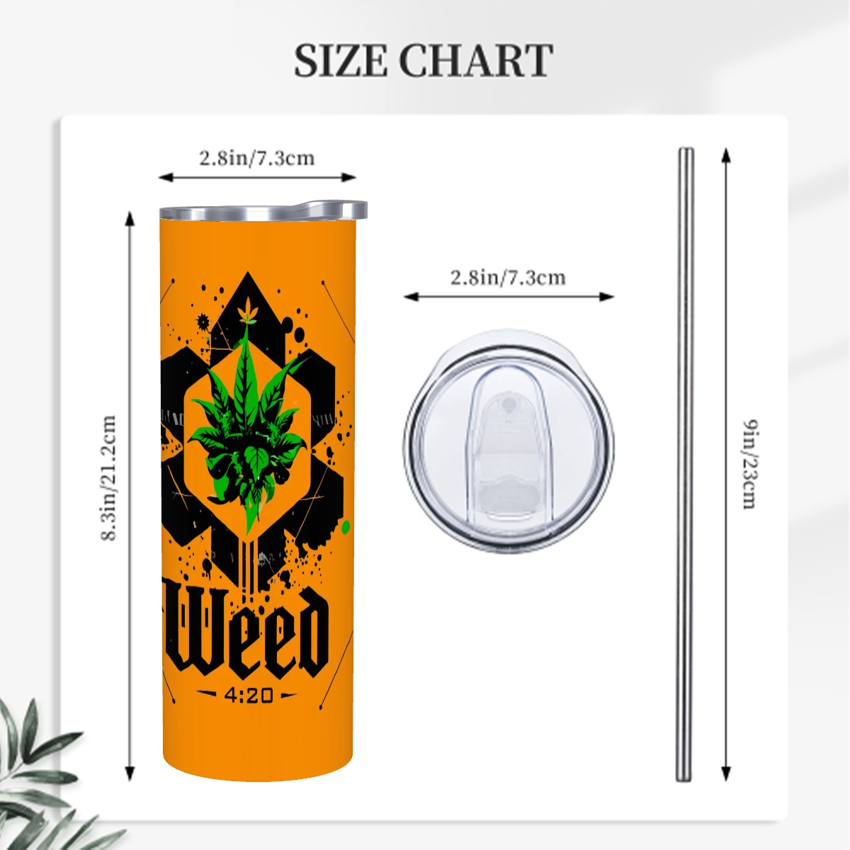 Yellow Weed Tumbler