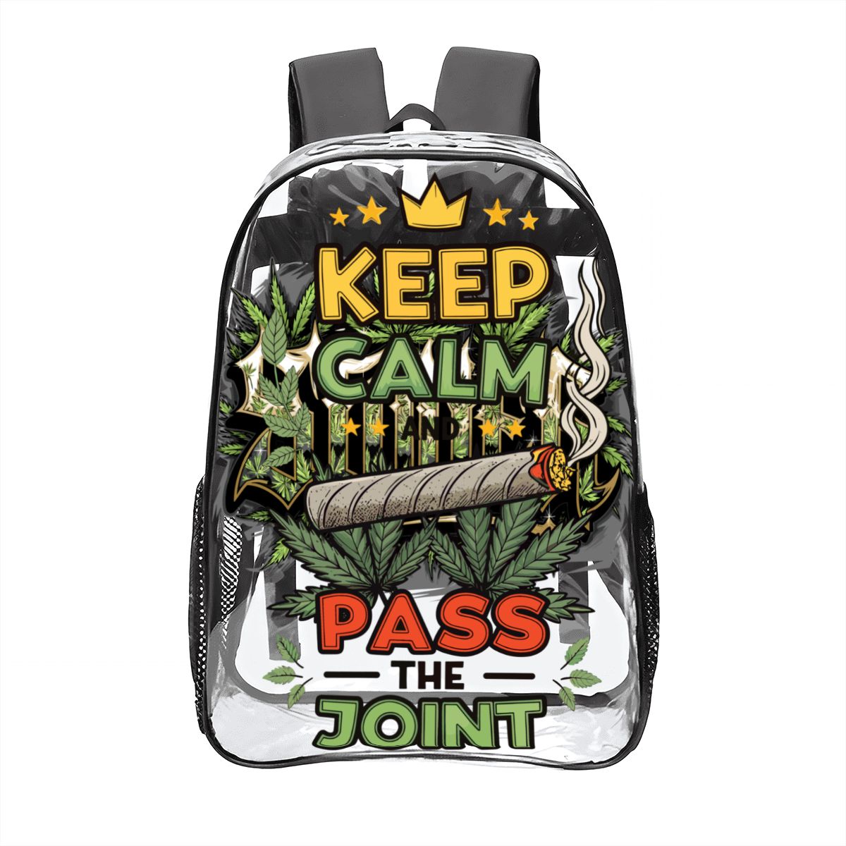 Keep Calm Clear Transparent Backpack