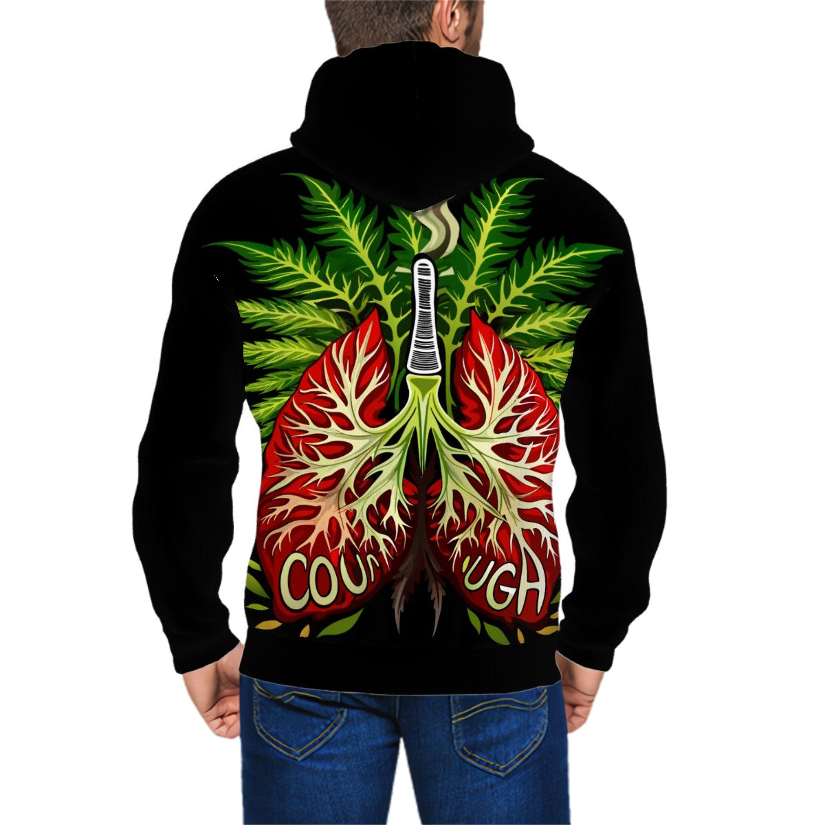 Men's Zip Up Hoodie Lungs