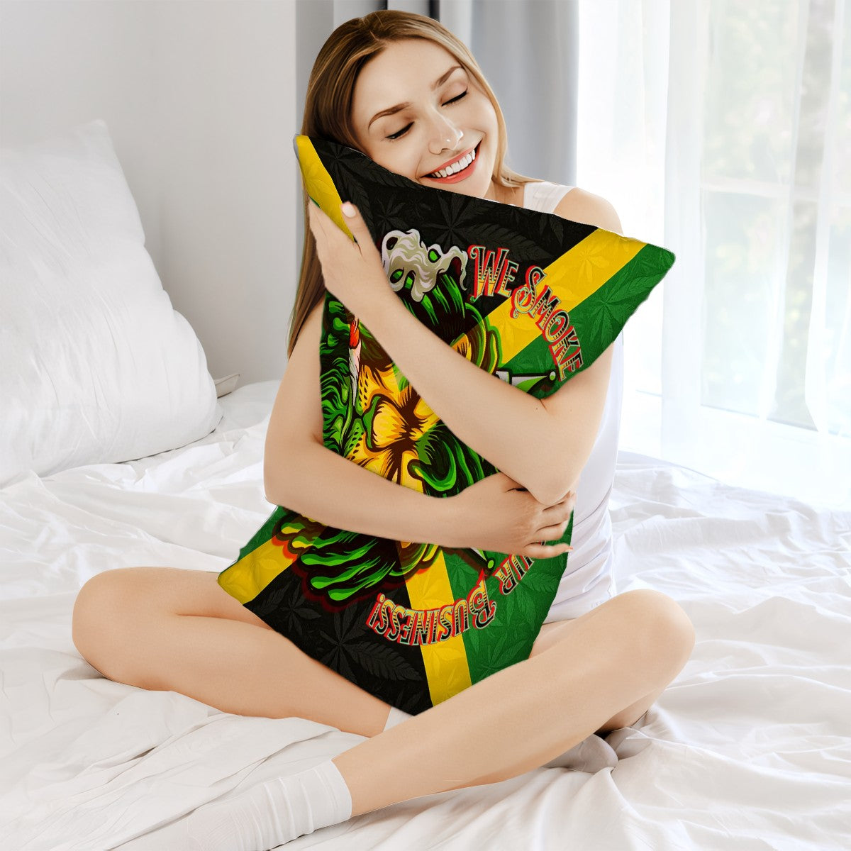 Jamaican Woman I mind My business Satin Pillowcase with Hidden Zipper