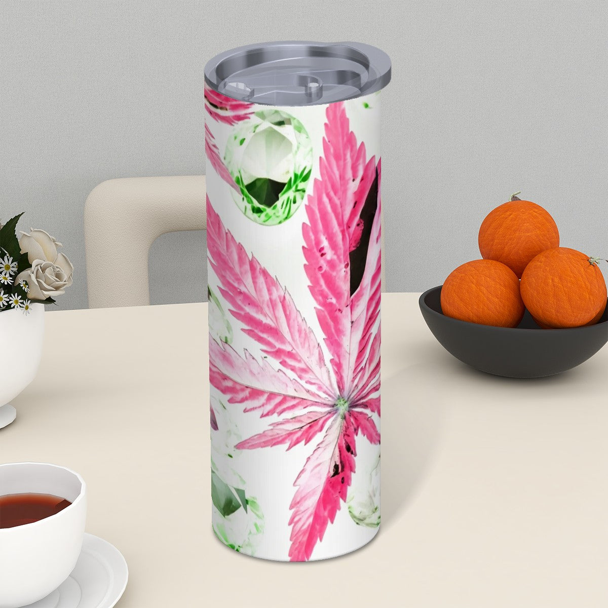 Pink and White Tumbler