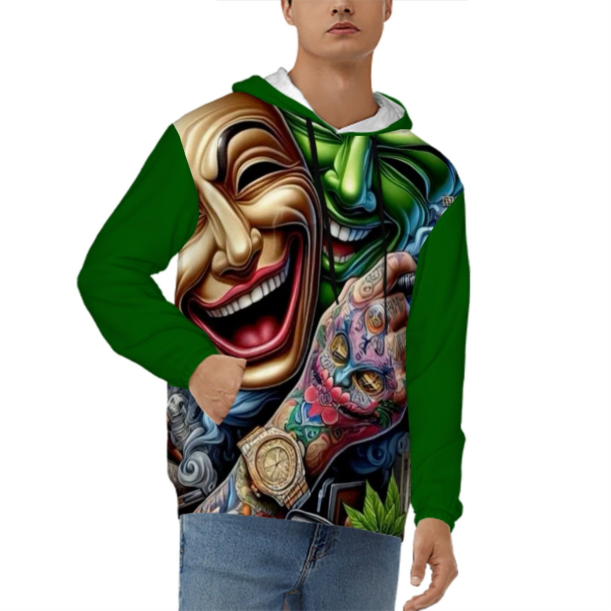 Men's Hoodie with Pockets green