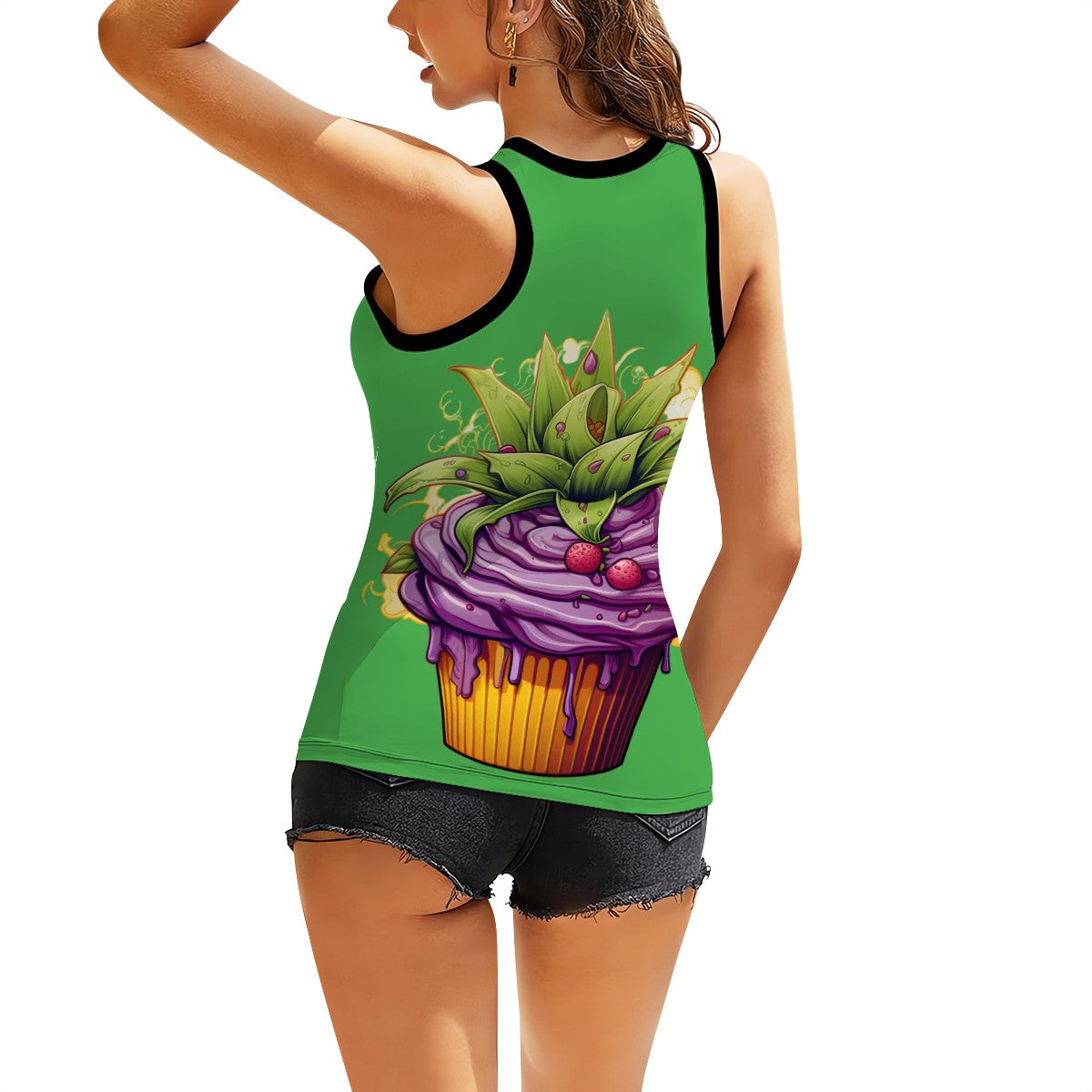 Green Cupcake Women s Tank Tops