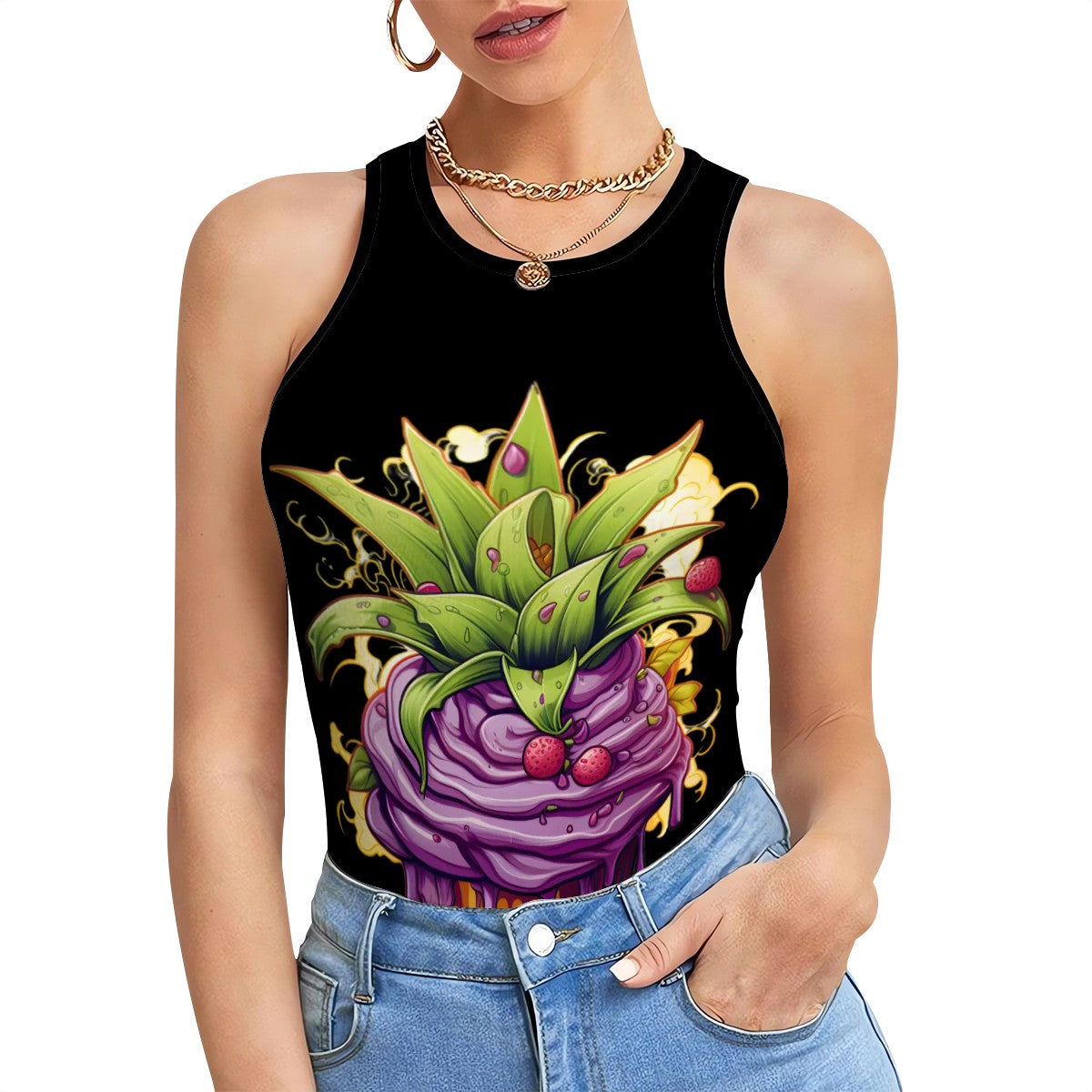 Women's Tank Tops Black Cupcake