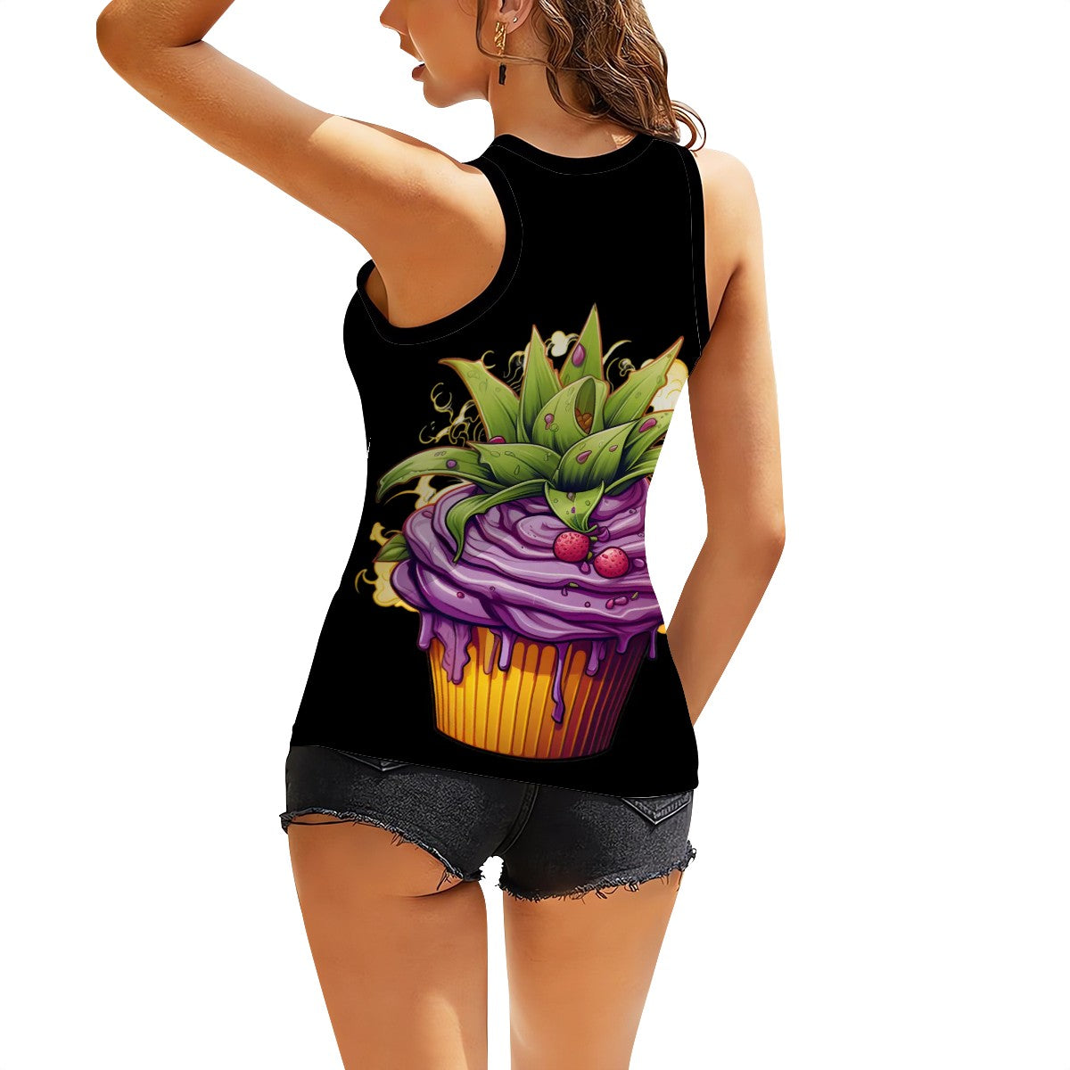 Women's Tank Tops Black Cupcake