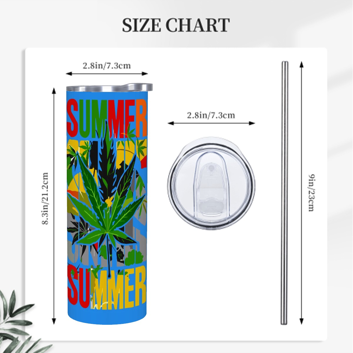 Blue Summer Time Tumblers