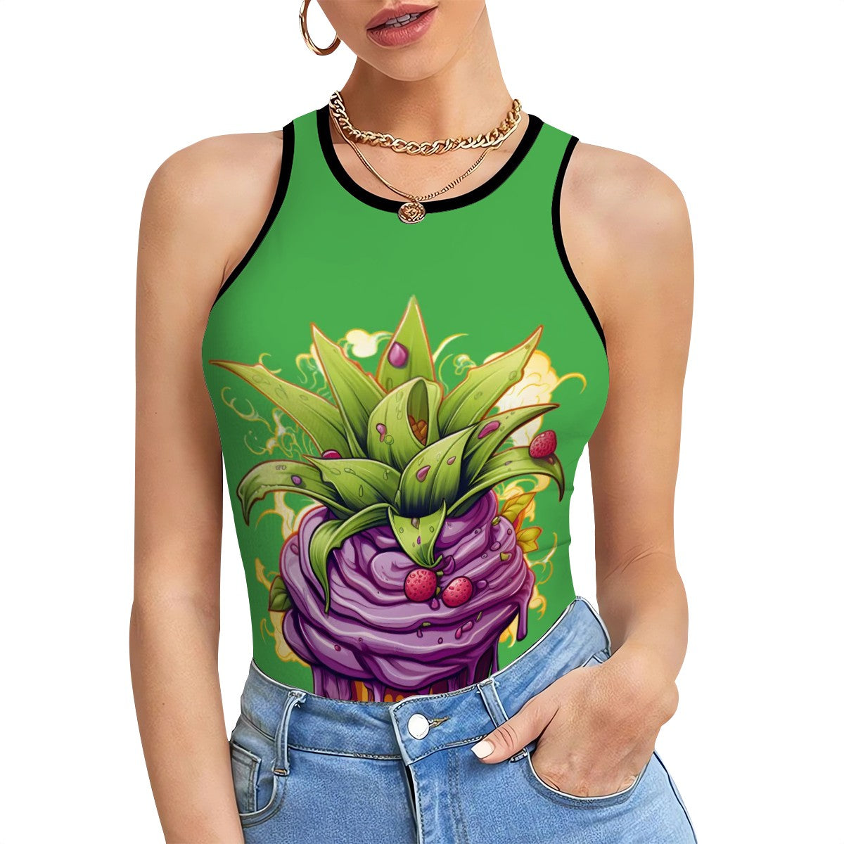 Green Cupcake Women s Tank Tops