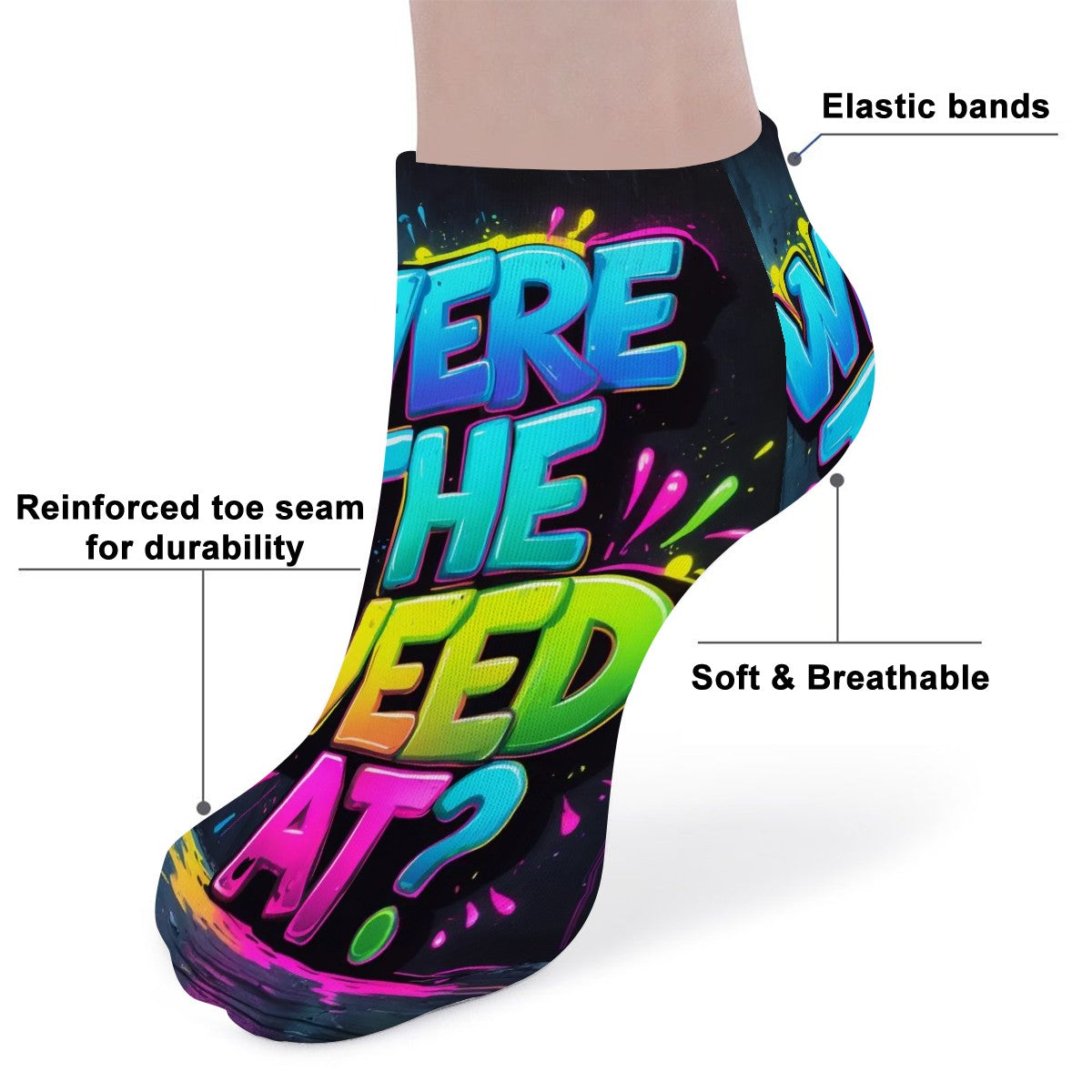 Were The Weed At? Ankle Socks