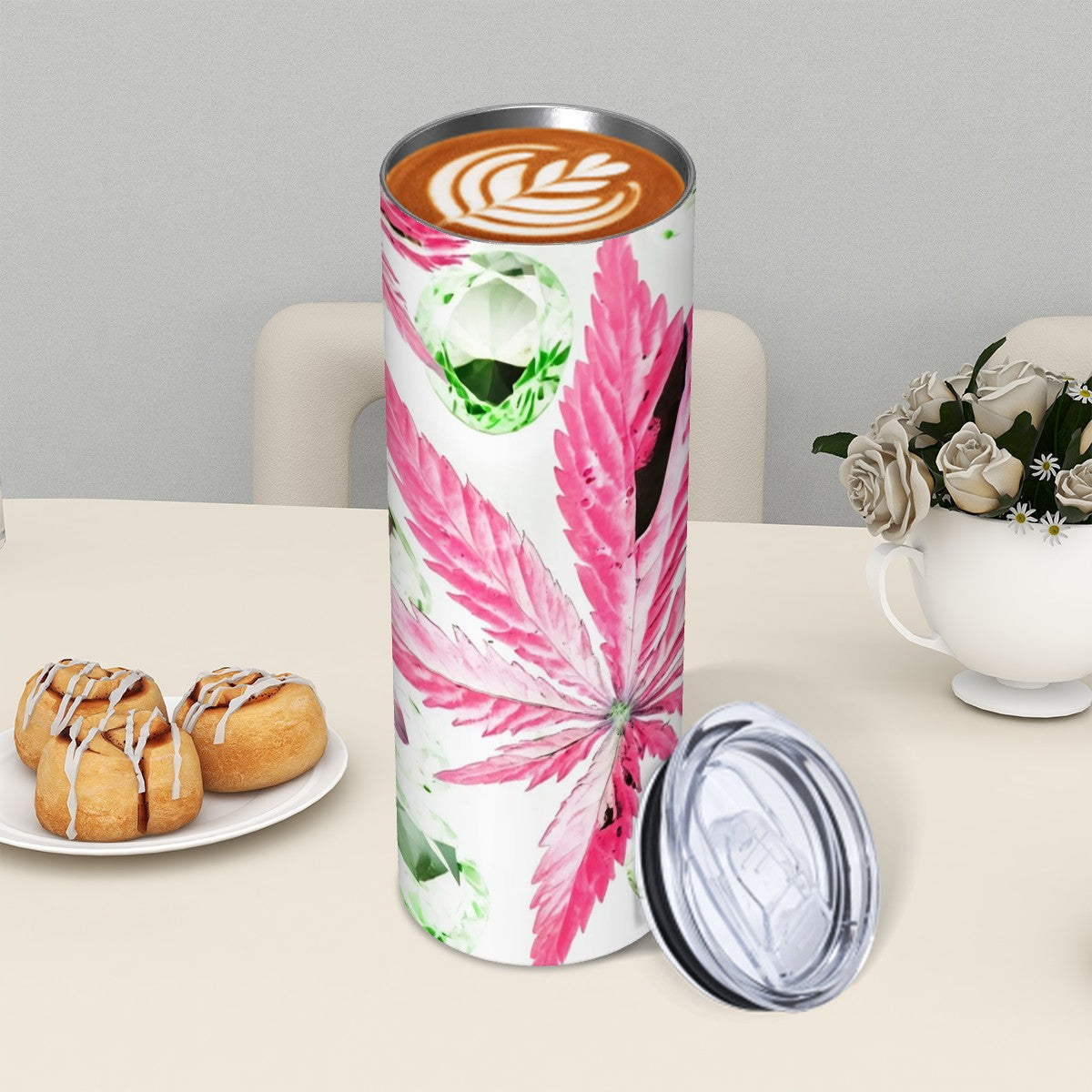 Pink and White Tumbler
