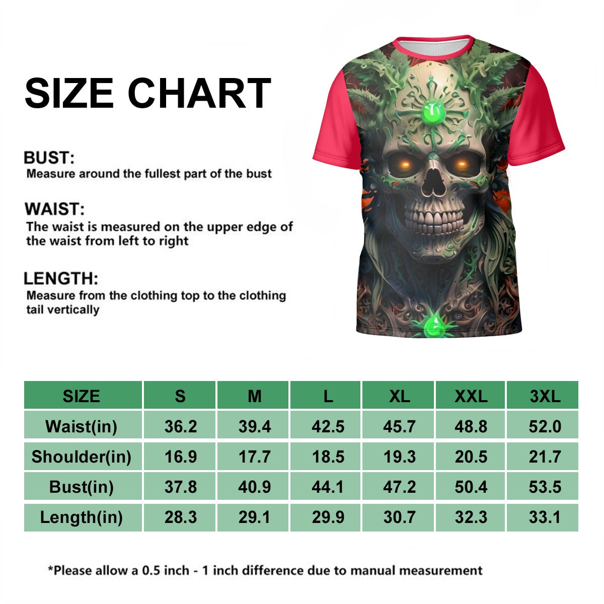 Men's Short Sleeve T Shirt Pink Skull