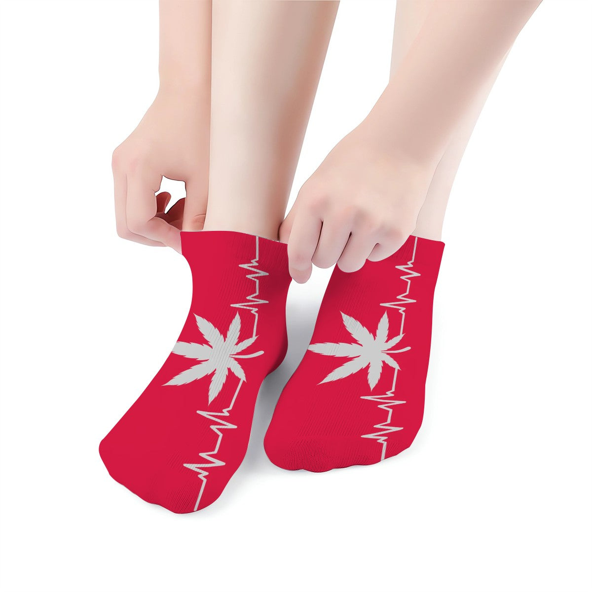 Red My Heart Beat Socks
