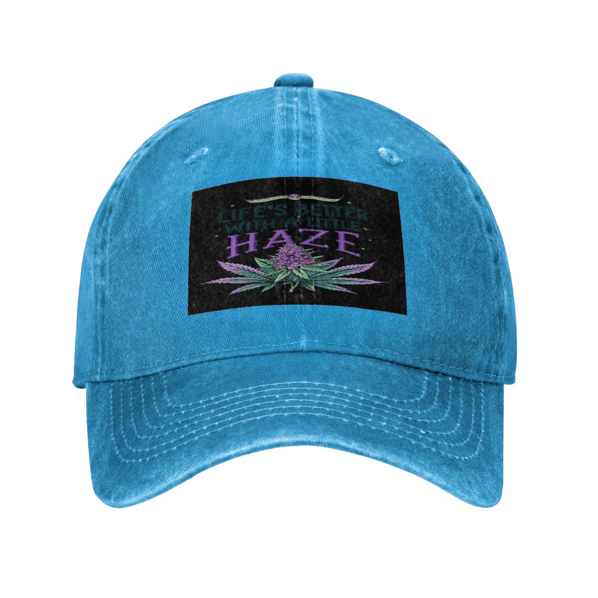 Purple Haze Washed Denim Baseball Cap