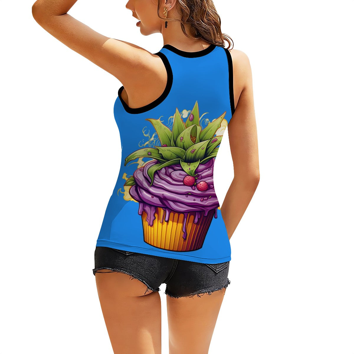 Women's Tank Tops Blue Cupcake