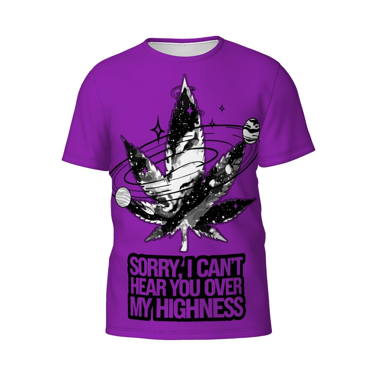 Men's Short Sleeve T Shirt Purple Sorry I Can't Hear you