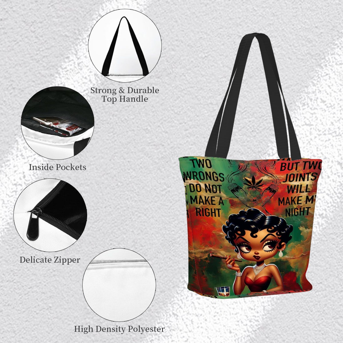 Two Wrong Don't Make It Right Women Shopping Bag