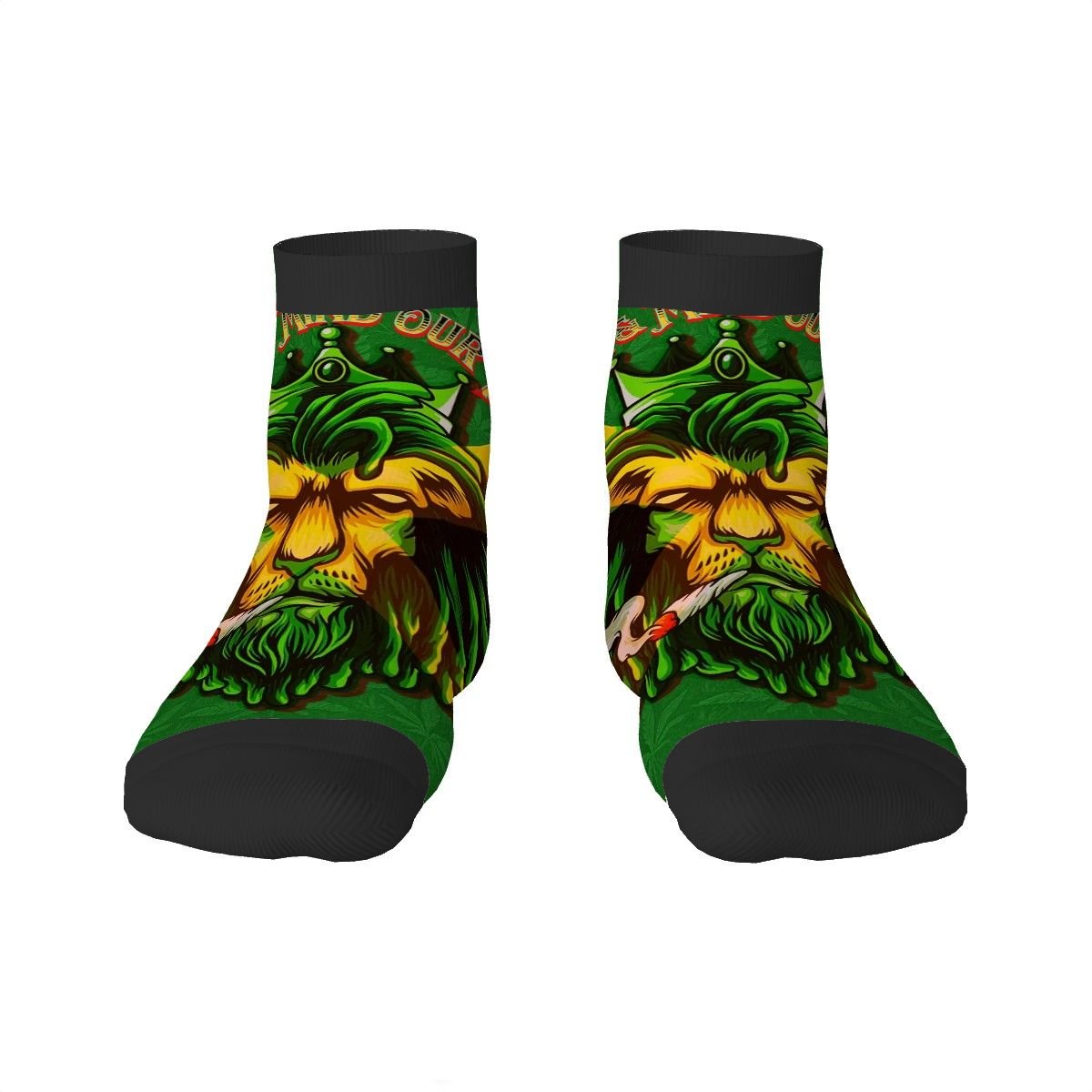 Jamaican Spirit Men We Mind Our Business Tube Socks - Breathable Skin Friendly Elastic Fit With Contrasting Color - Cannabis Creations