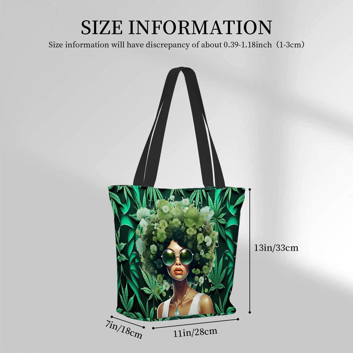Green Canna Queen Women Shopping Bag