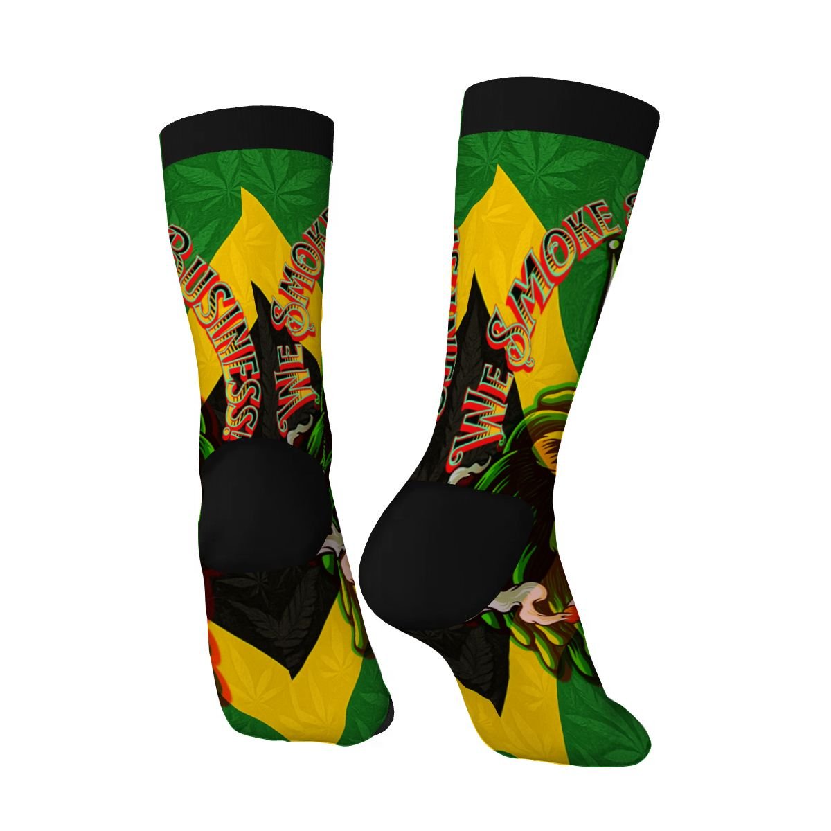 Jamaican We Mind Our Business Crew Socks