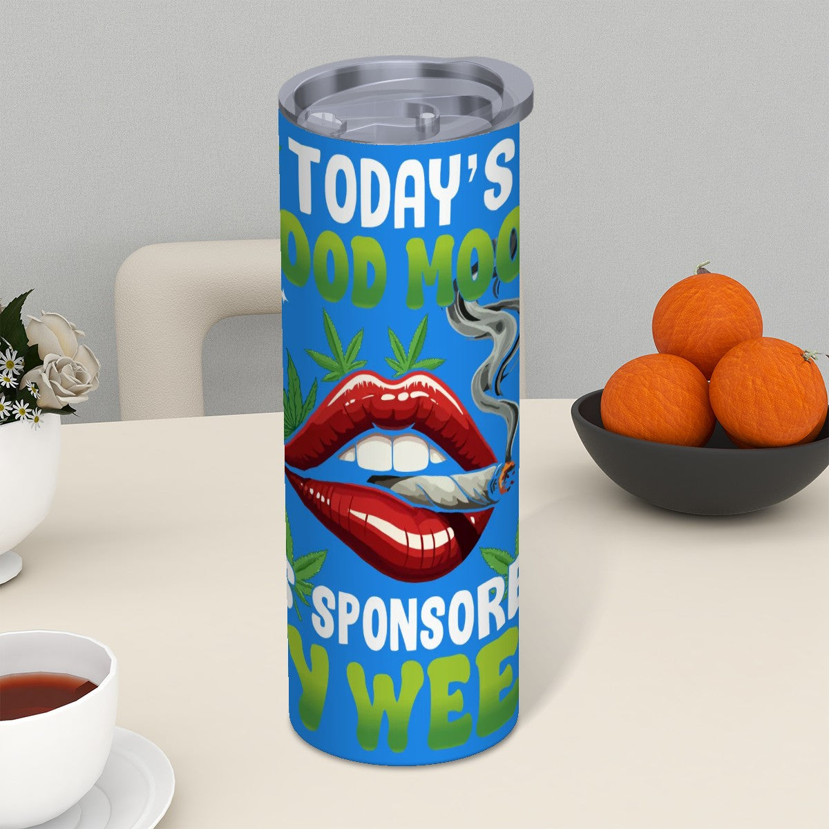 Blue todays good mood is sponsored by weed