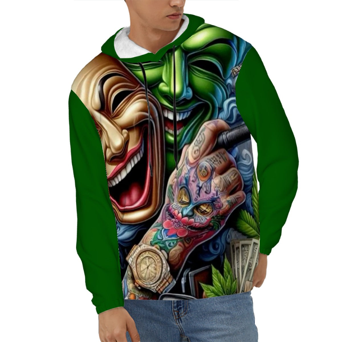 Men's Hoodie with Pockets green