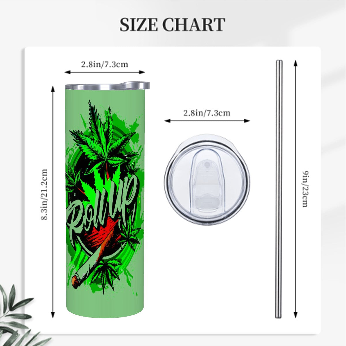 Green Roll Up Tumbler