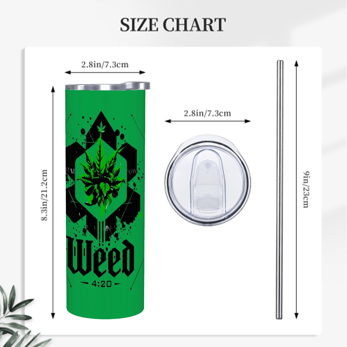 Green Weed Tumbler