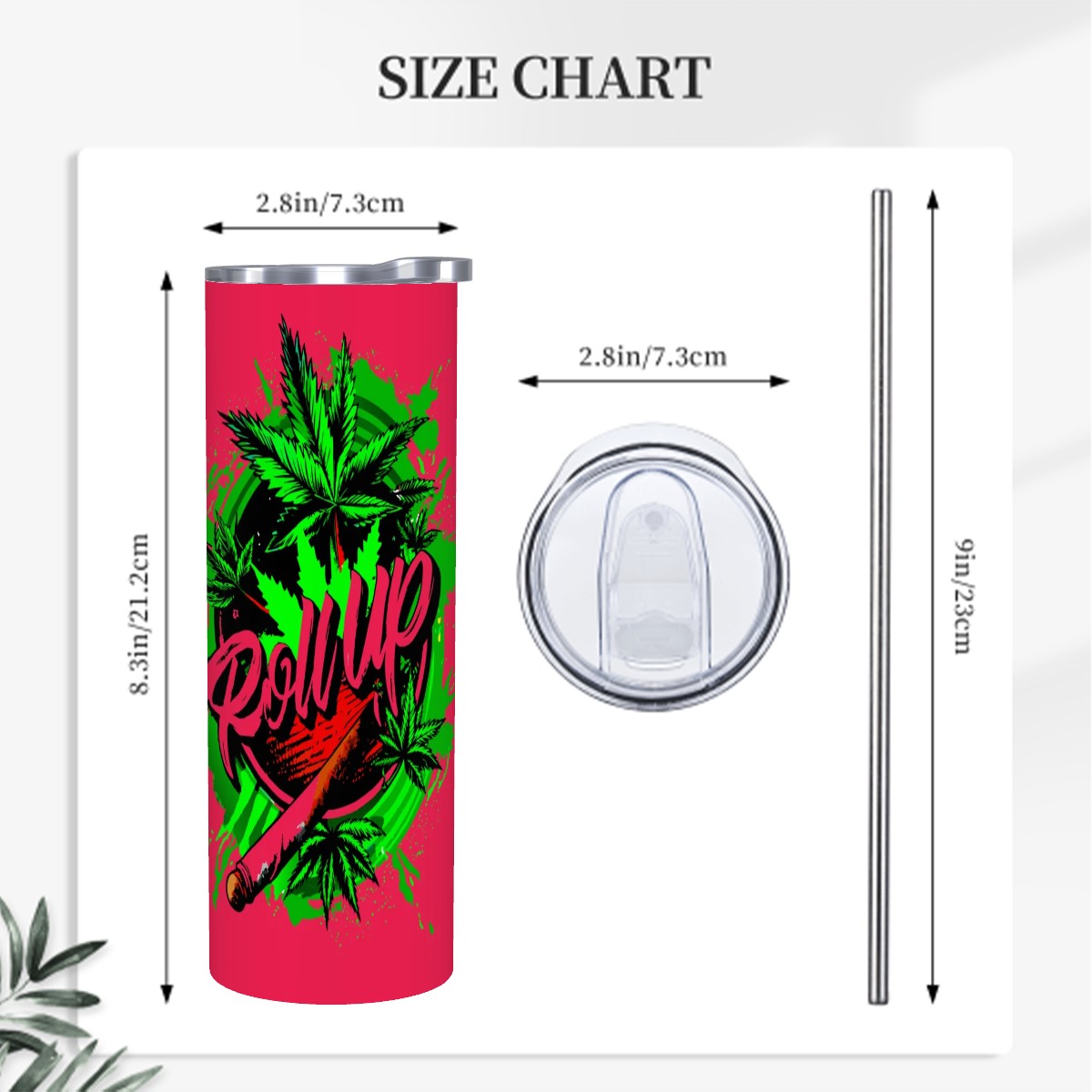 Red Roll Up Tumbler
