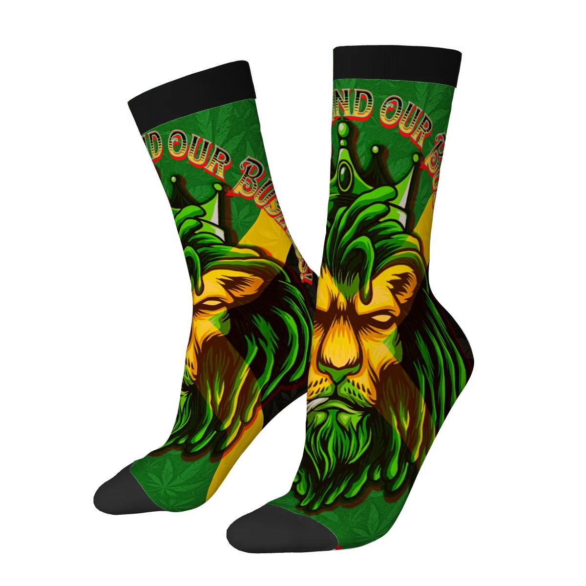 Jamaican We Mind Our Business Crew Socks