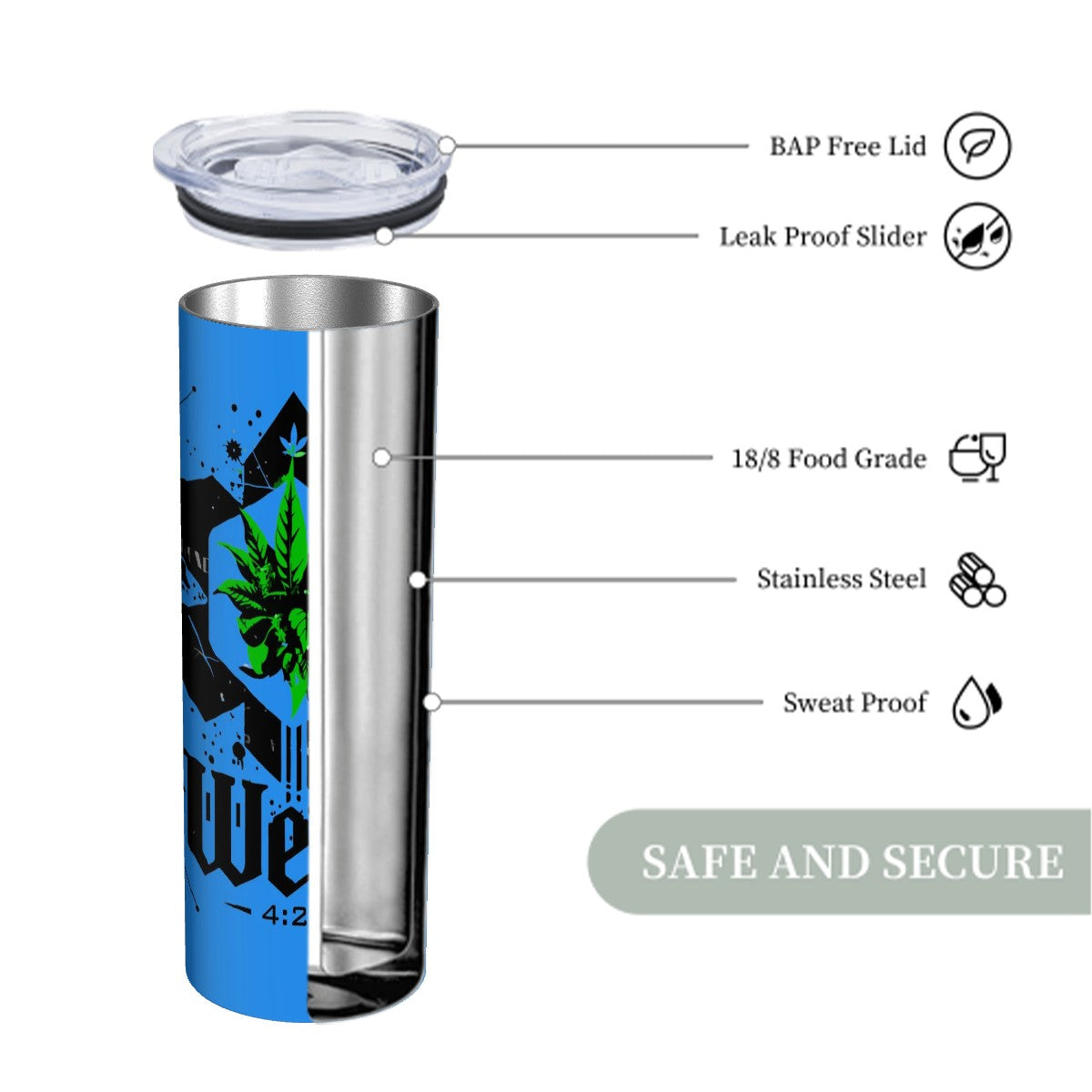 Blue Weed Tumbler