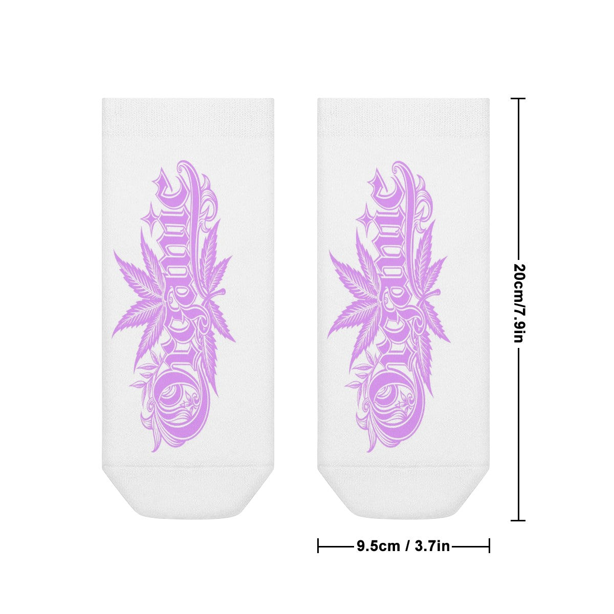 White and Pink  Ankle Socks