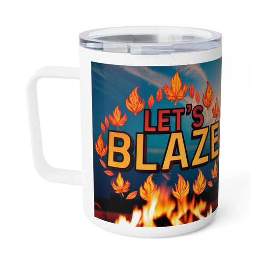 Let's Blaze Insulated Coffee Mug - 10oz, Perfect for Fall & Cozy Gatherings