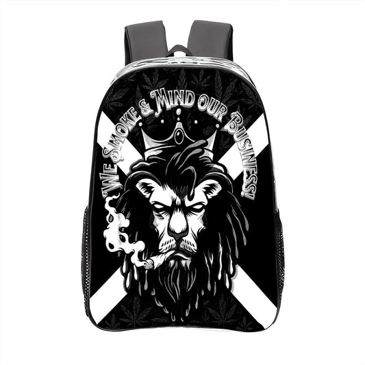 Black and White Jamaican We Mind Our Business Clear Transparent Backpack