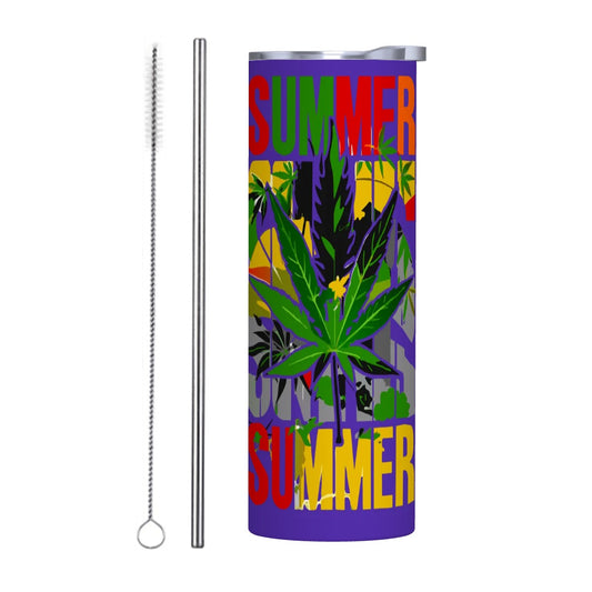 Purple Summer Time Tumbler