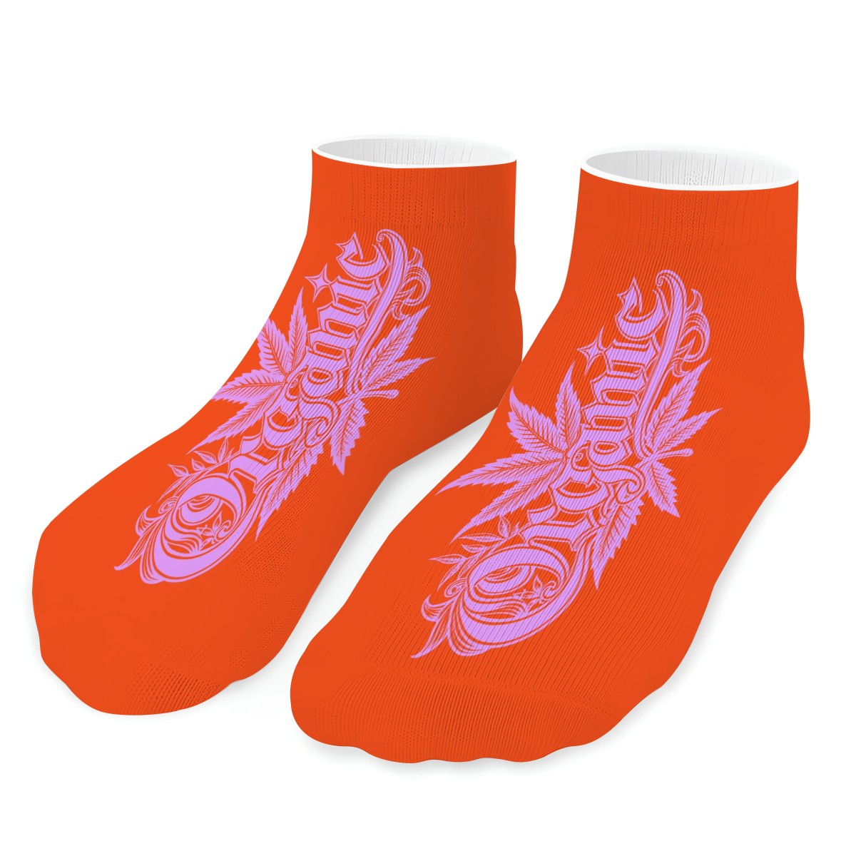 Orange Ankle Socks