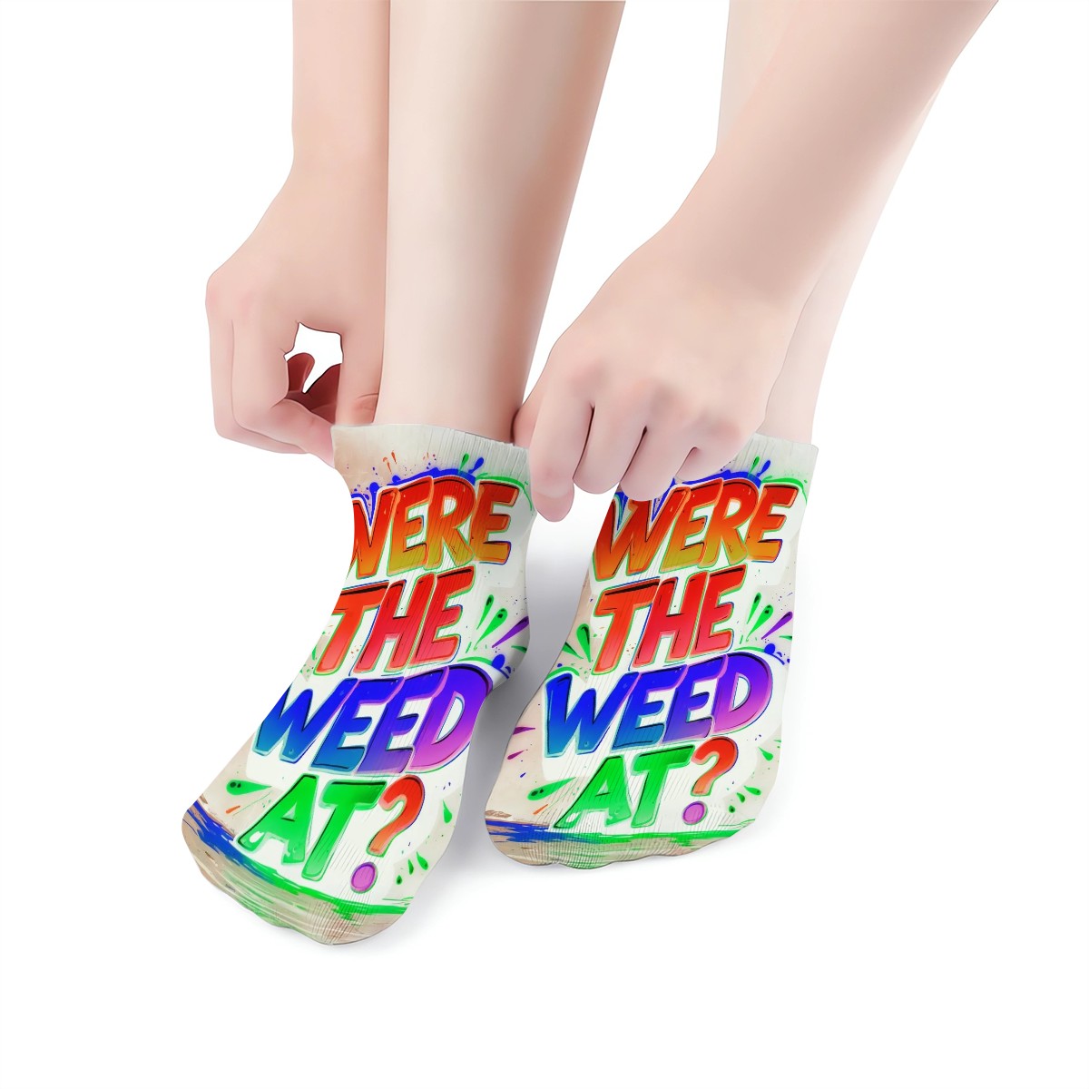 White Were The Weed At Ankle Socks