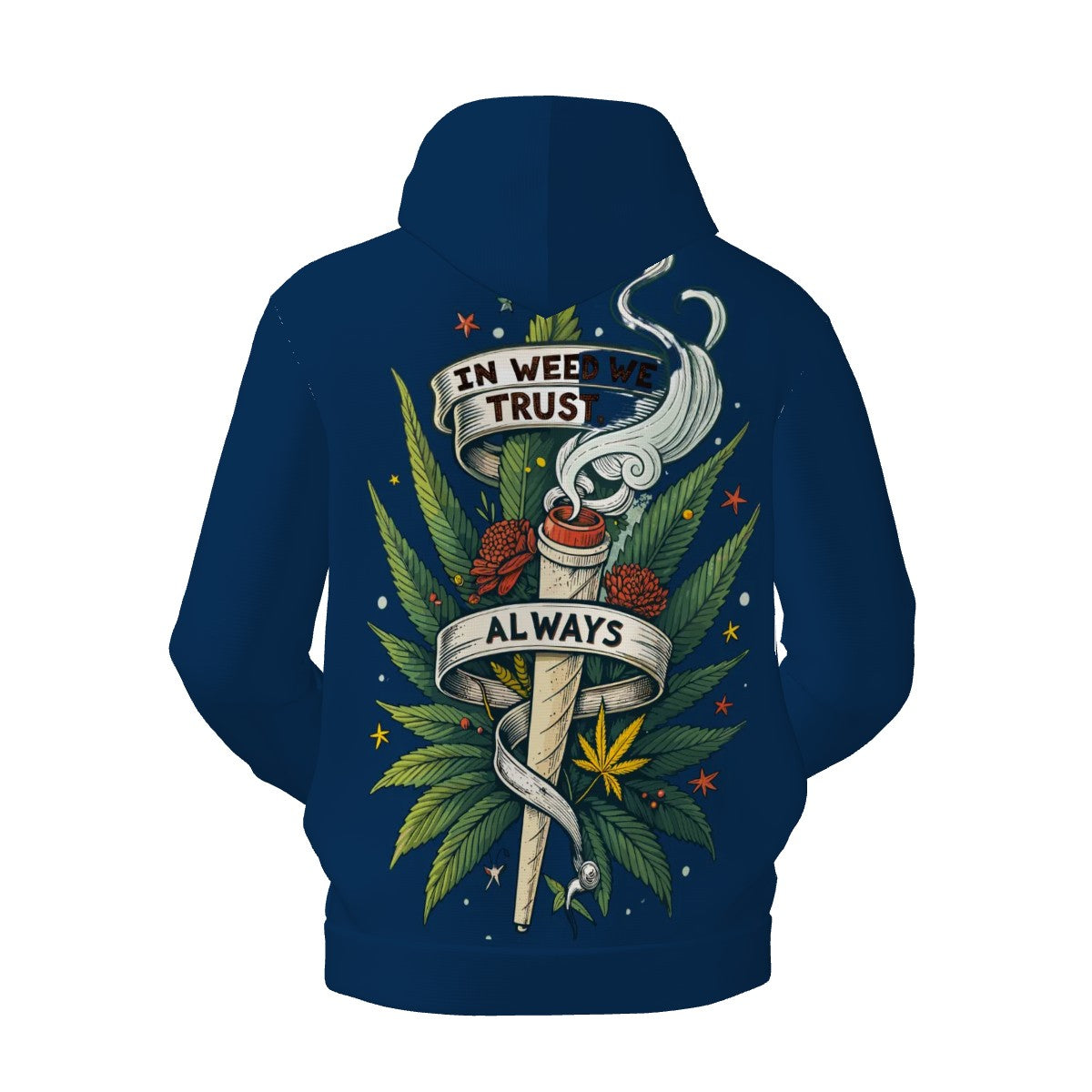 Mens Hoodie with Pockets Blue
