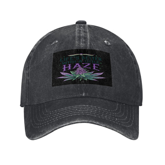 Purple Haze Washed Denim Baseball Cap