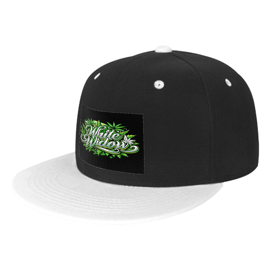 White Widow Flat Bill Hats Hip Hop Style Front Pattern