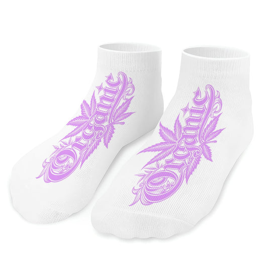 White and Pink  Ankle Socks