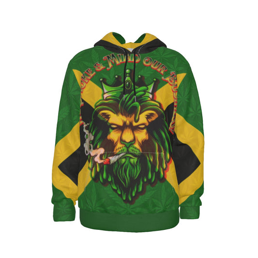 We Men's Mind Our Business Hoodie With Front and Back Print