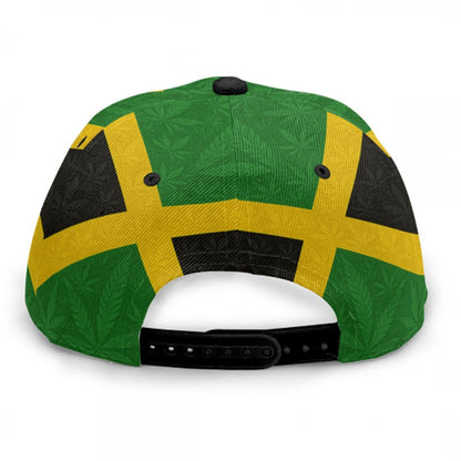 Jamaica We Mind Our Business Flat Brim Cap - Machine Washable Versatile Polyester Baseball Hat For Everyday Wear - Cannabis Creations