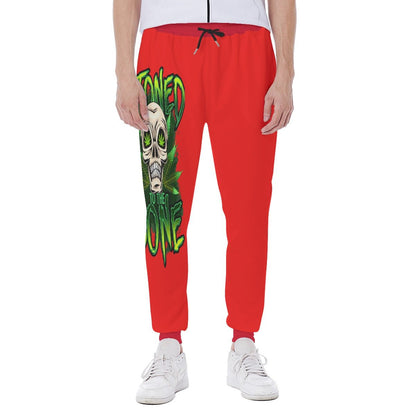 Red Stone To Bone Sweatpants - Eco Friendly Comfort For A Relaxed Flattering Everyday Fit - Cannabis Creations