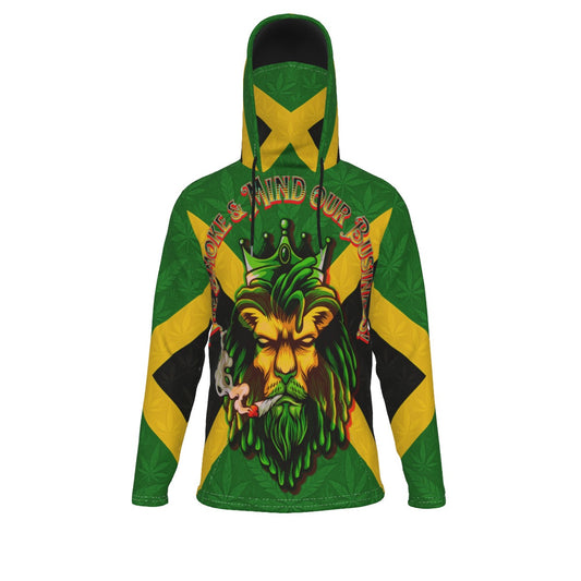 Jamaican We Mind our Business Pullover Hoodie With Mask