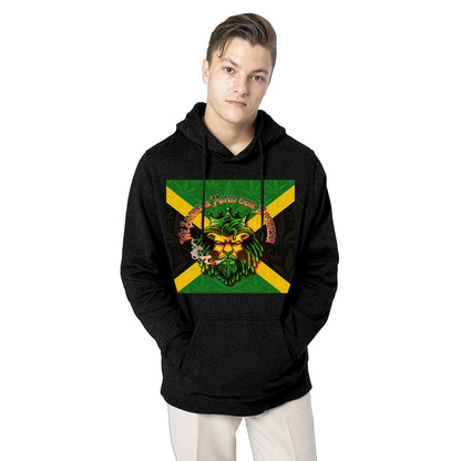 We Mind Our Business Men's Black Fleece Hoodie - Warm Fleece - Lined Comfort With Adjustable Hood - Cannabis Creations