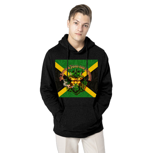 Men's Black We Mind Our Business  Fleece Hoodie Front Design