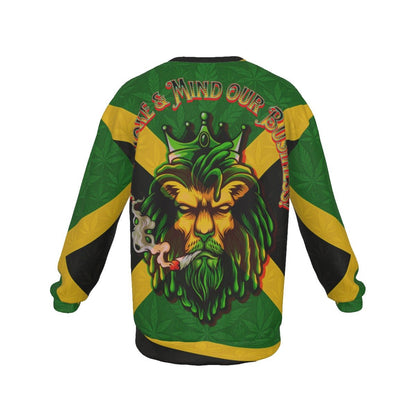 We Mind Our Round Neck Long - Sleeved Sweatshirt - All Day Comfort In Soft Easy Care Fabric - Cannabis Creations