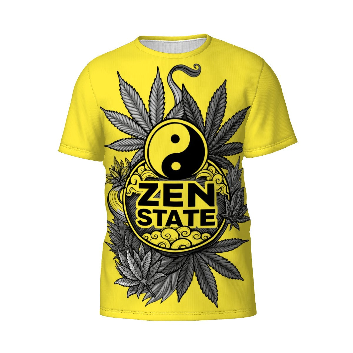 Men's Short Sleeve T Shirt Yellow Zen