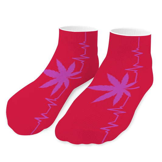 Ankle Socks Red and Purple My heart Beat