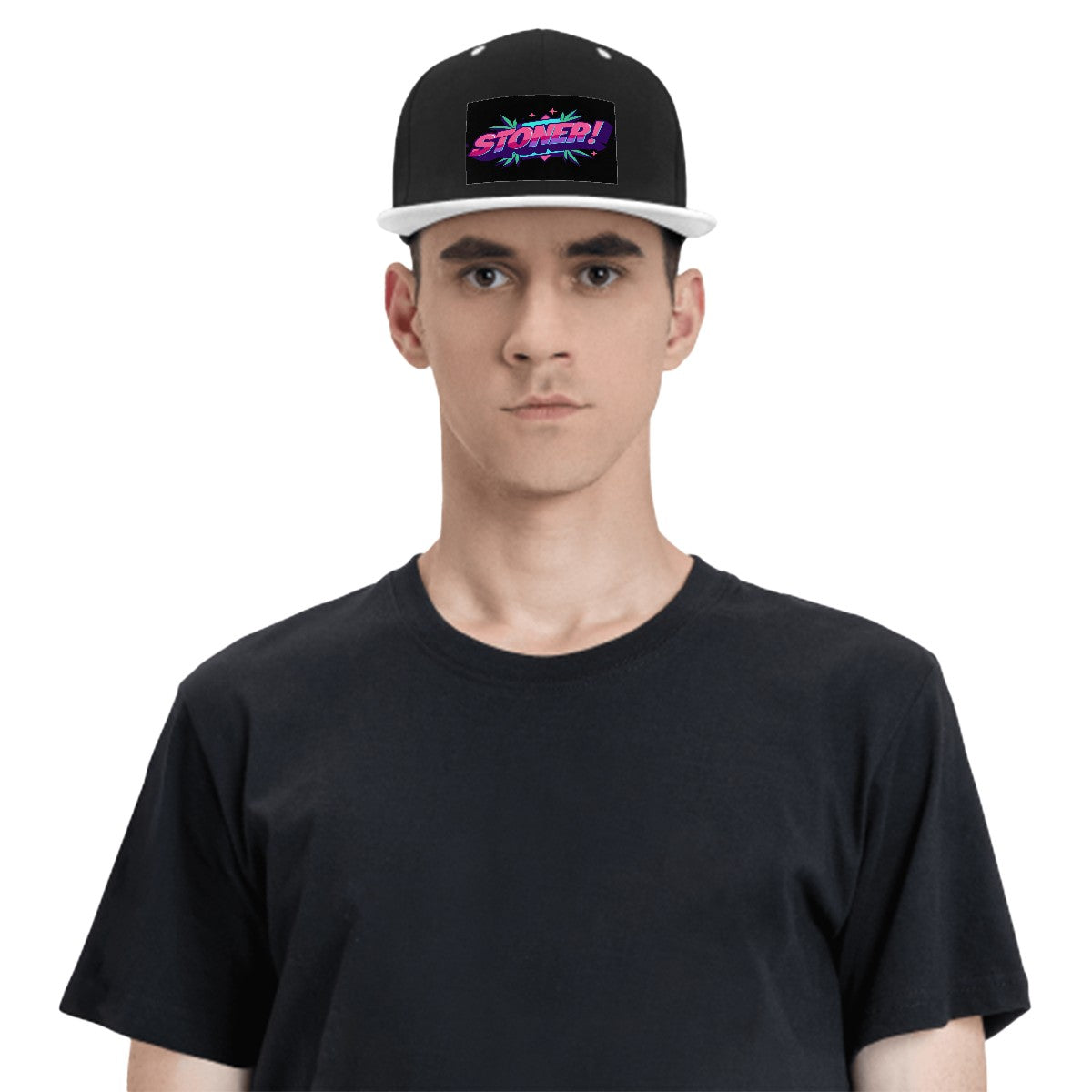 Stoner Flat Bill Hats Hip Hop Style Front Pattern